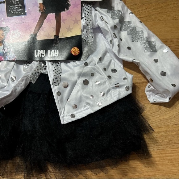 That Girl Lay Lay Costume Nickelodeon NEW Small Dress Jacket Black Silver Kids - Picture 4 of 7